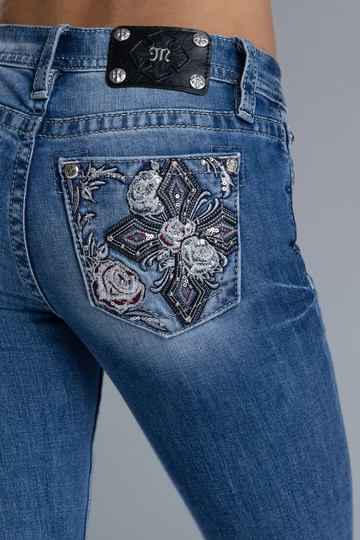 Ahmeira Cross Bootcut Jeans sold by Miss Me product image thumbnail 3