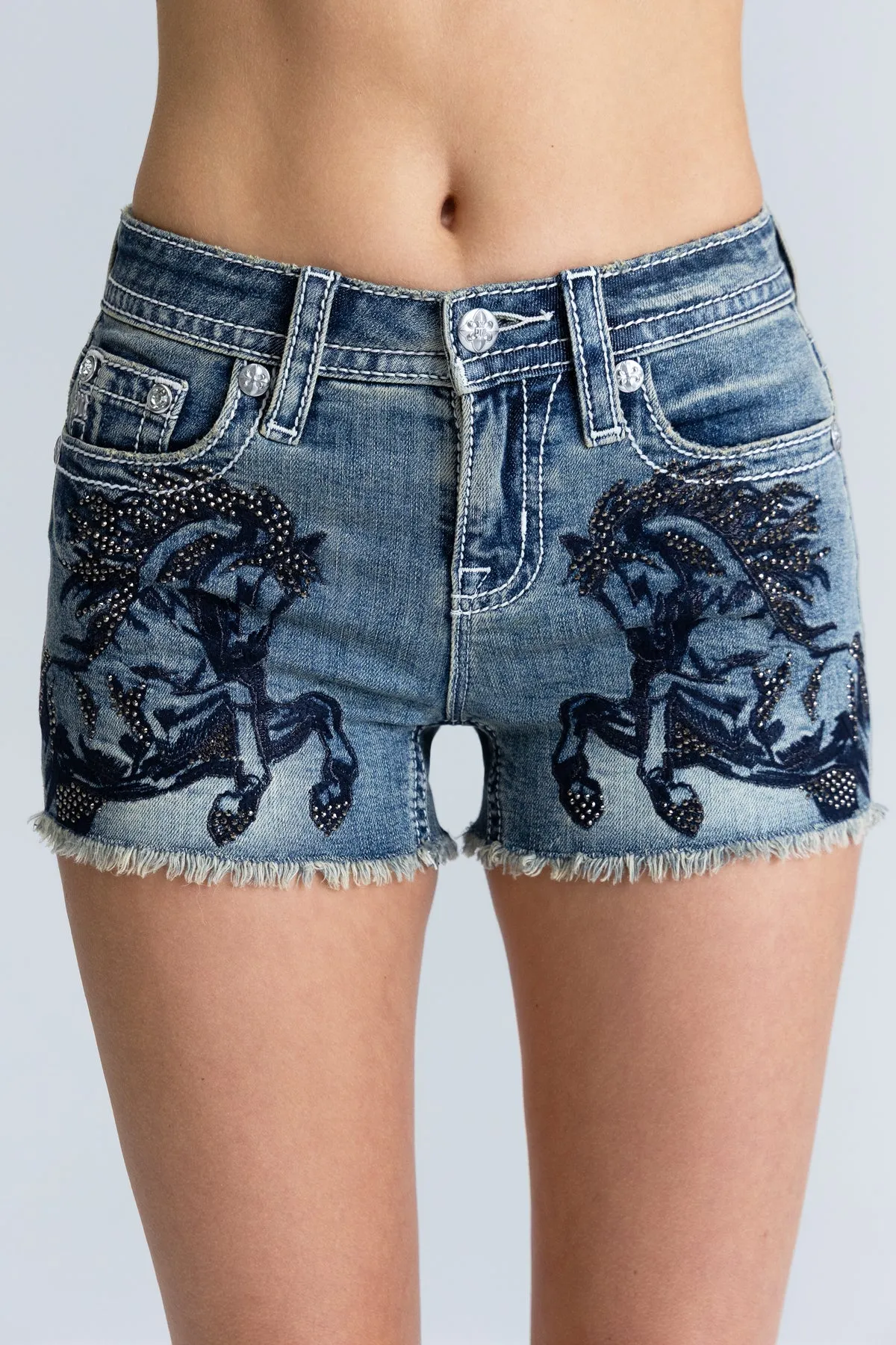 Dilrose Crystal Horse Shorts sold by Miss Me product image thumbnail 2