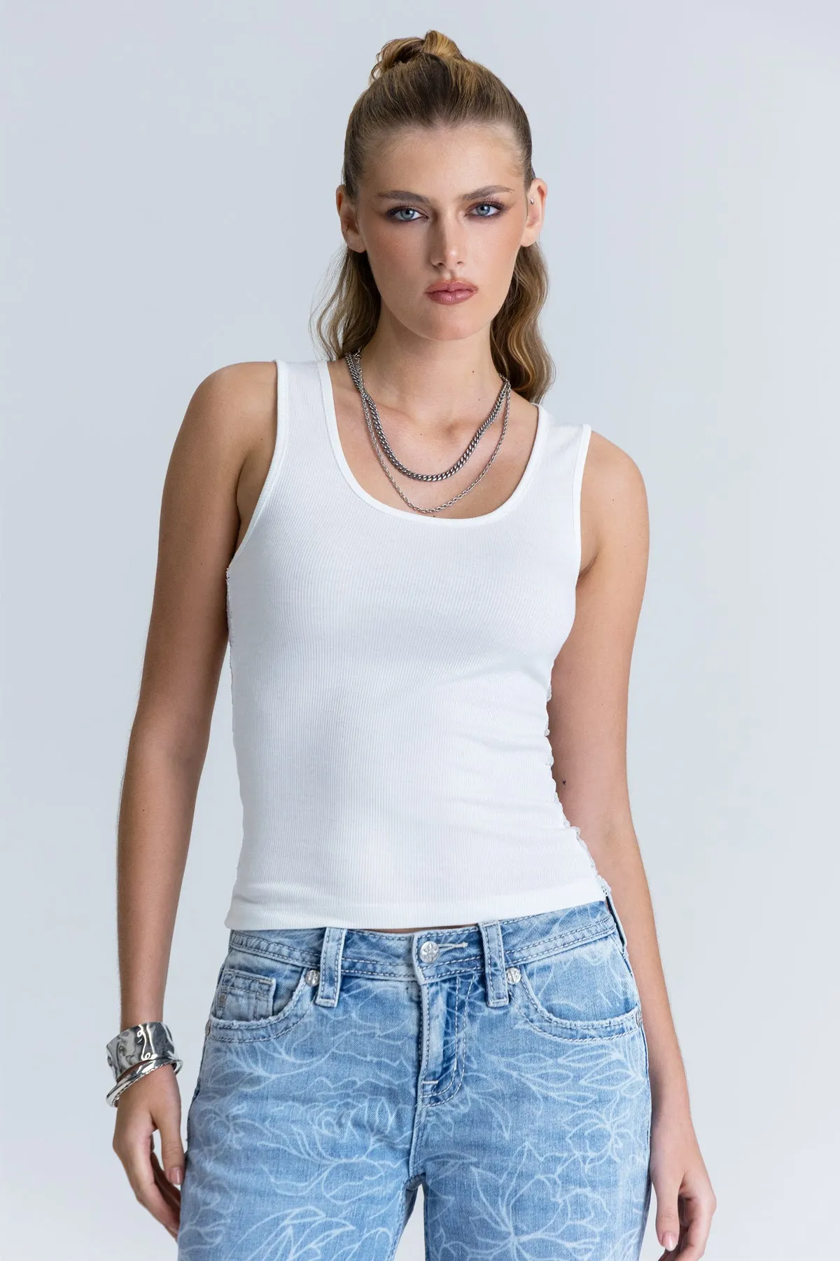 Camilla Lace Tank sold by Miss Me product image thumbnail 4