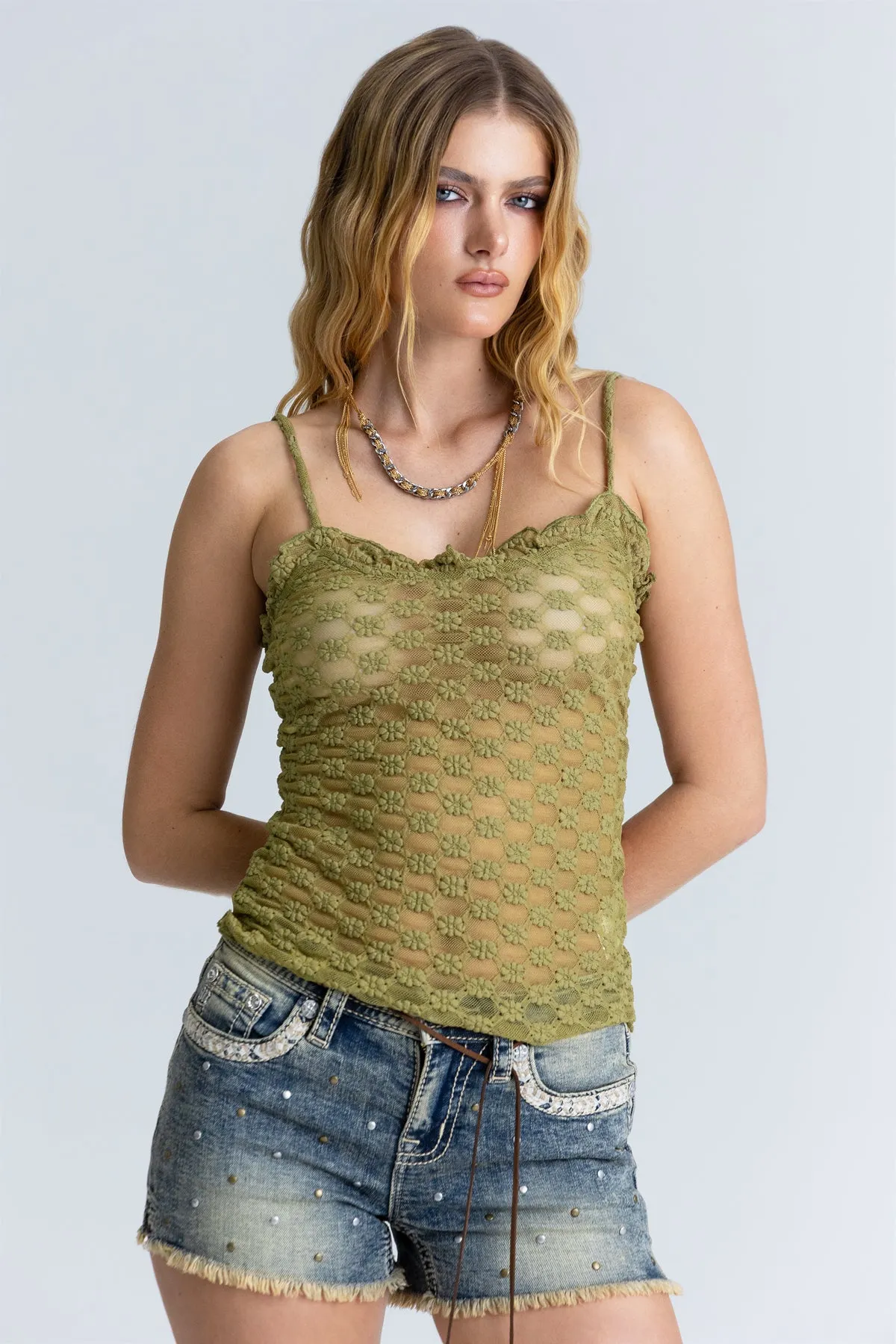 Rosalie Lace Cami sold by Miss Me product image thumbnail 4