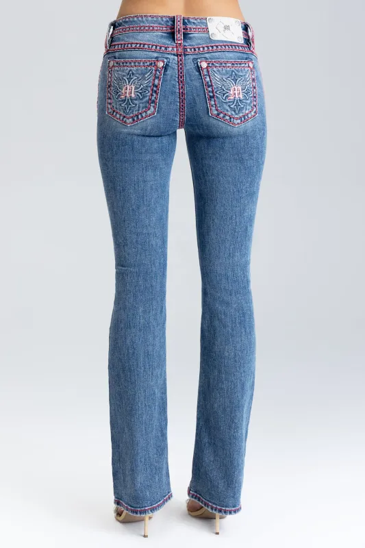 Axle Stitched Bootcut Jeans made by Miss Me