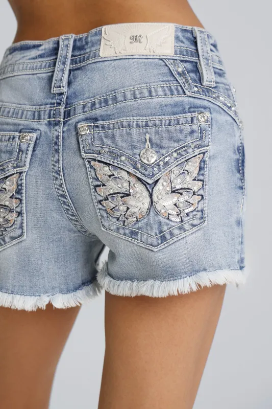 Whimsy Denim Shorts made by Miss Me