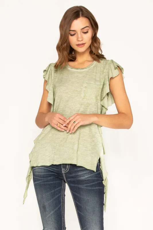Cascading Feelings Short Sleeve Top sold by Miss Me