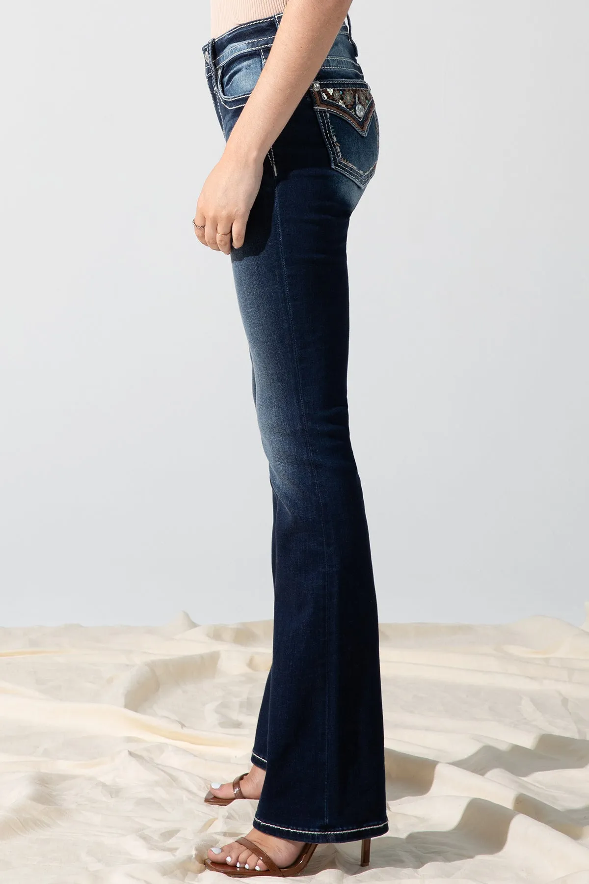 Aztec Accent Bootcut Jeans sold by Miss Me product image thumbnail 4