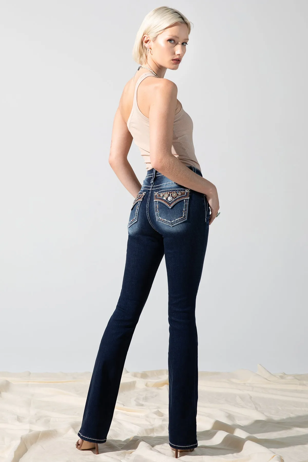 Aztec Accent Bootcut Jeans sold by Miss Me product image thumbnail 3
