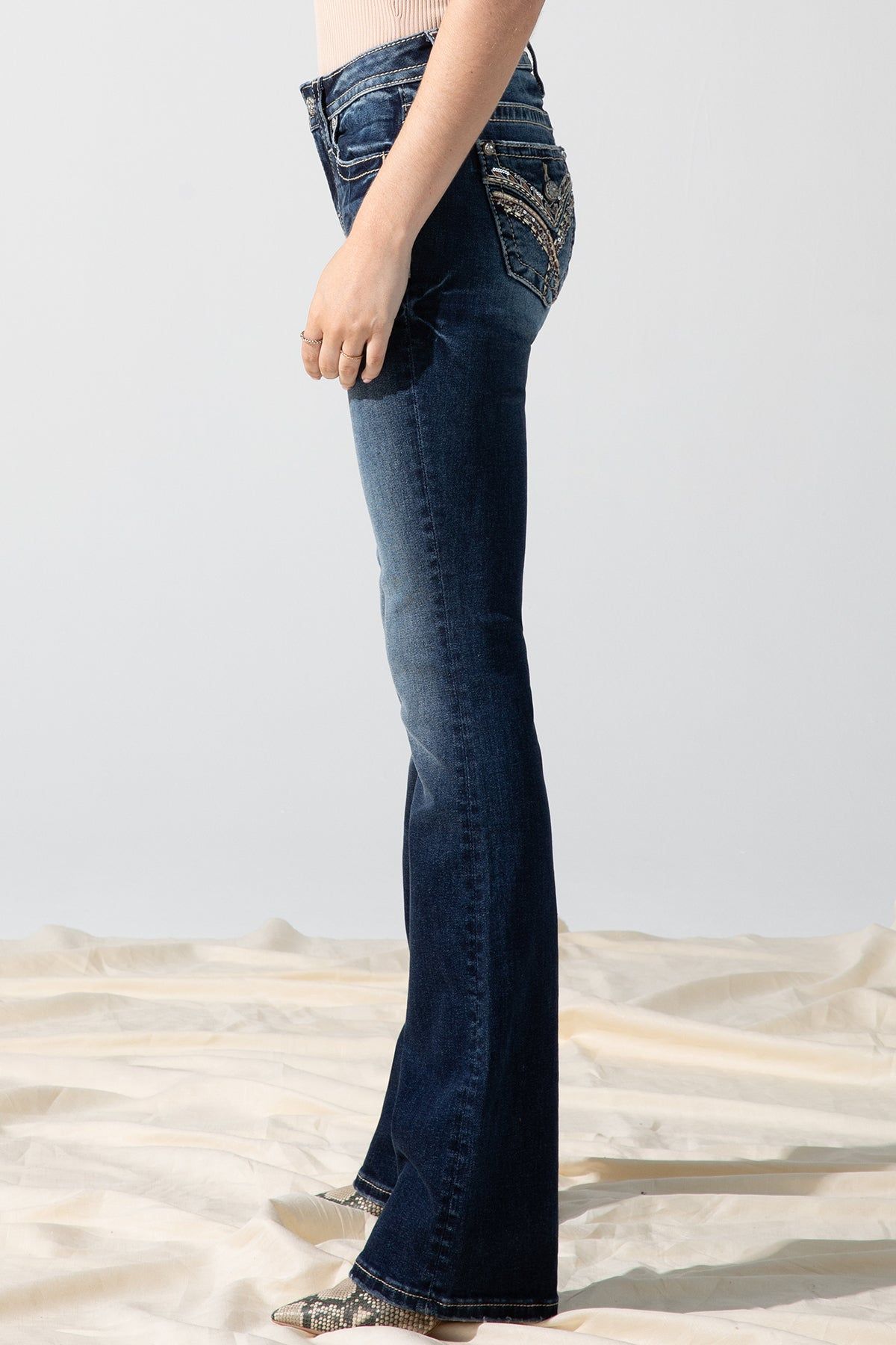 Zig Zag Bootcut Jean sold by Miss Me product image thumbnail 3