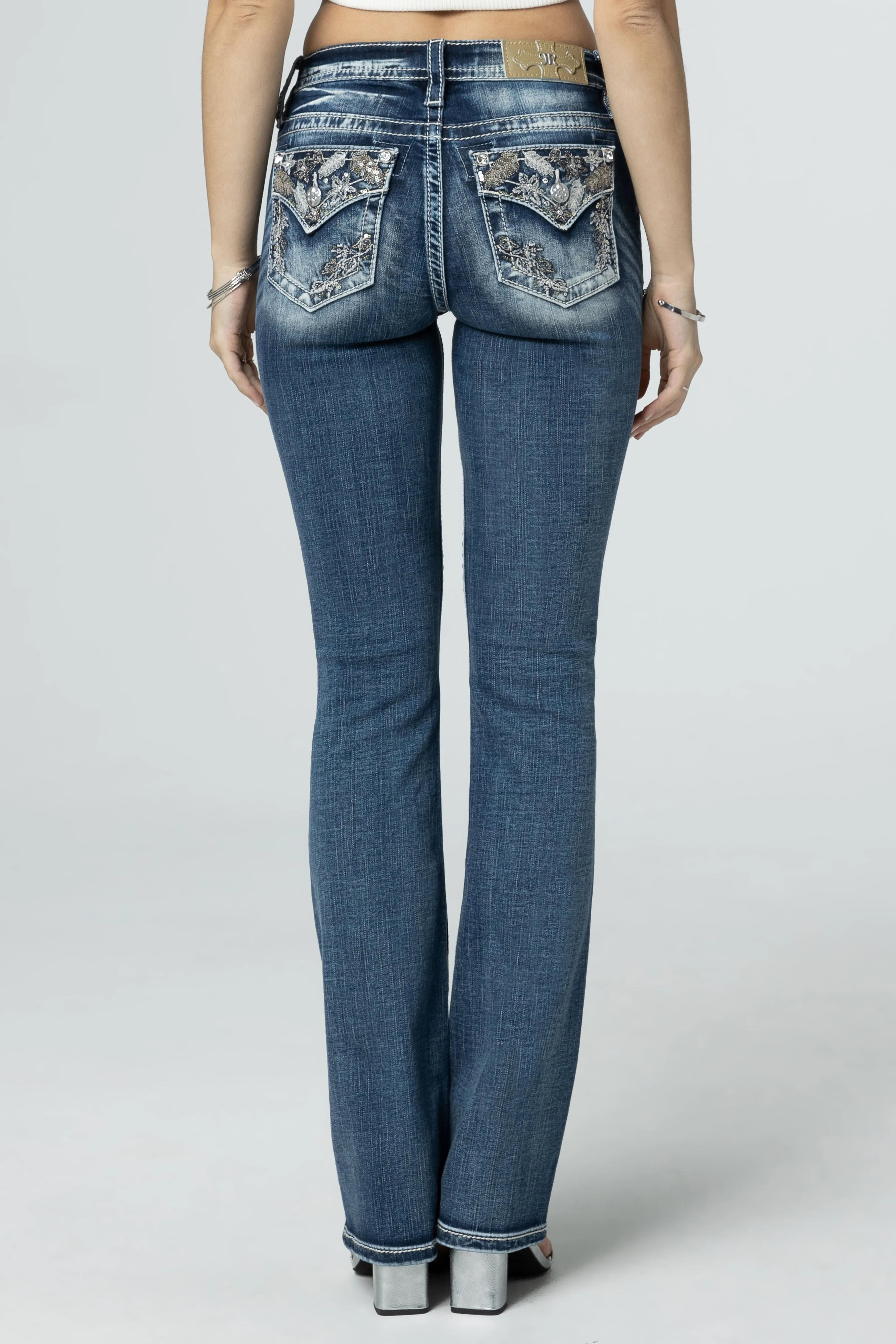 Champagne Leaves Bootcut Jeans sold by Miss Me