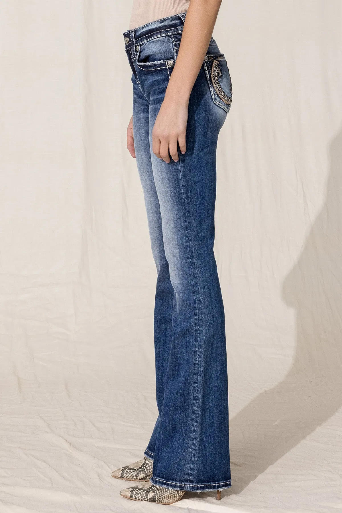 Wild Horseshoe Bootcut Jeans sold by Miss Me product image thumbnail 4