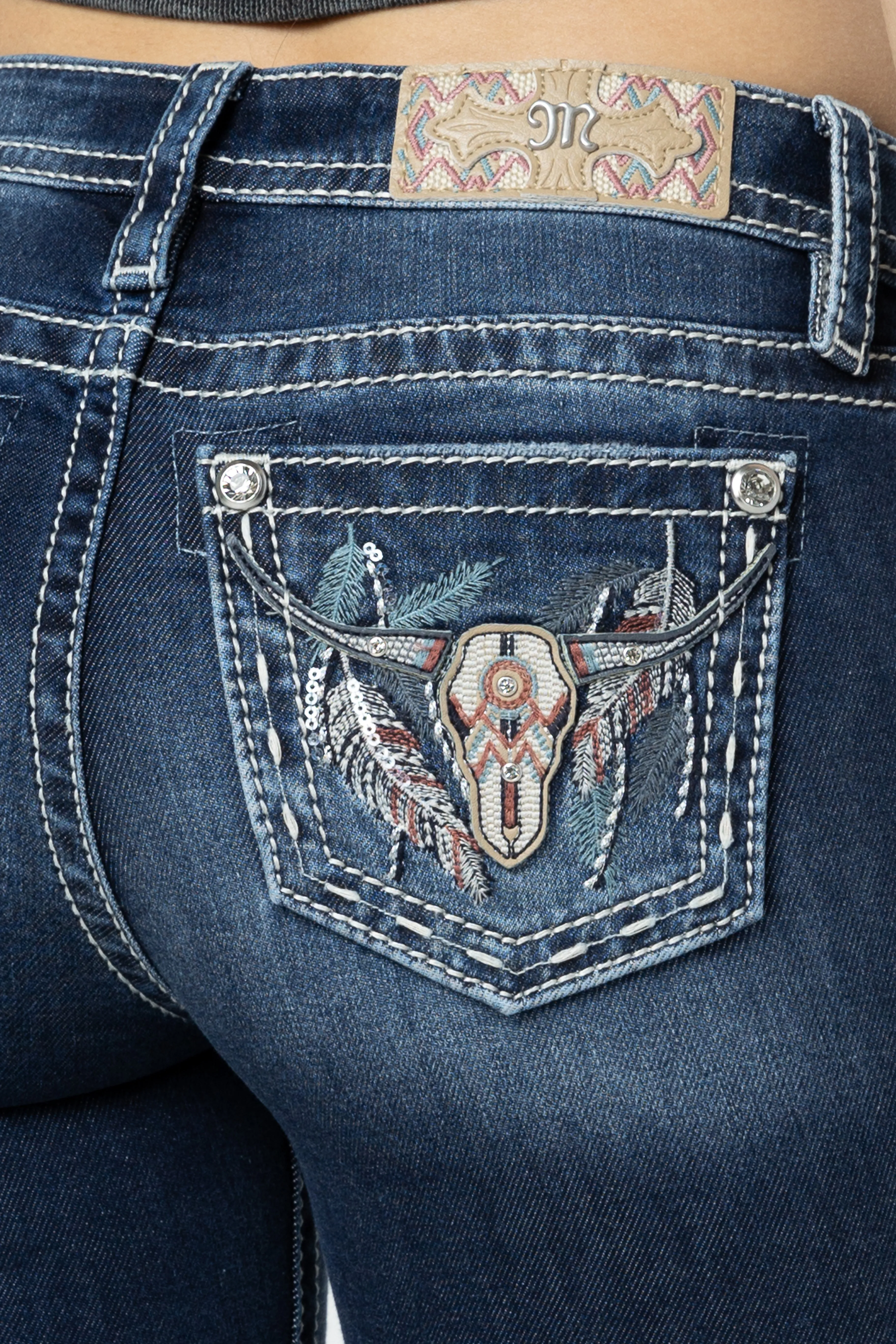 Mauve Longhorn Bootcut Jeans sold by Miss Me product image thumbnail 4