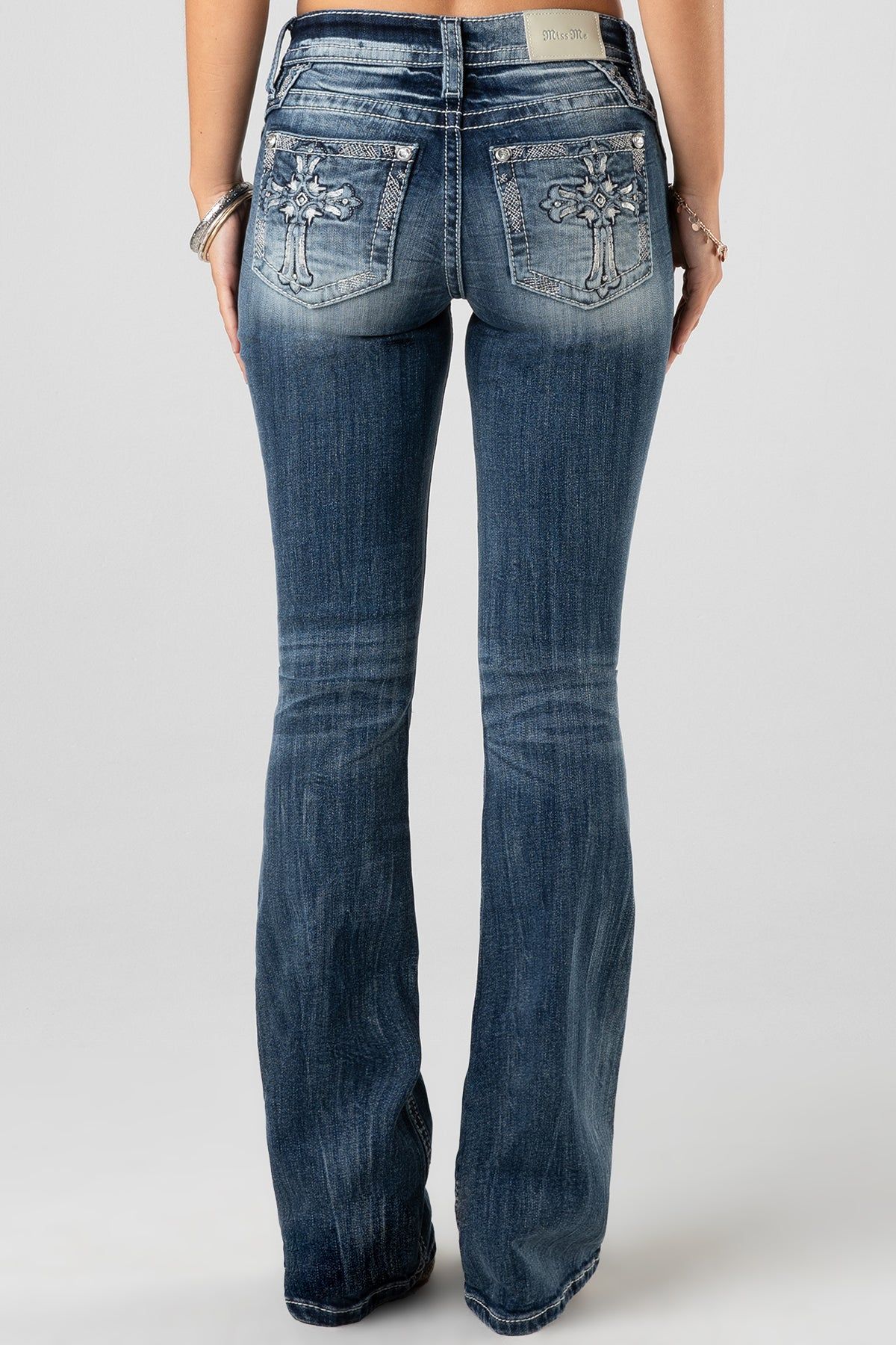 Eyed Cross Bootcut Jeans sold by Miss Me
