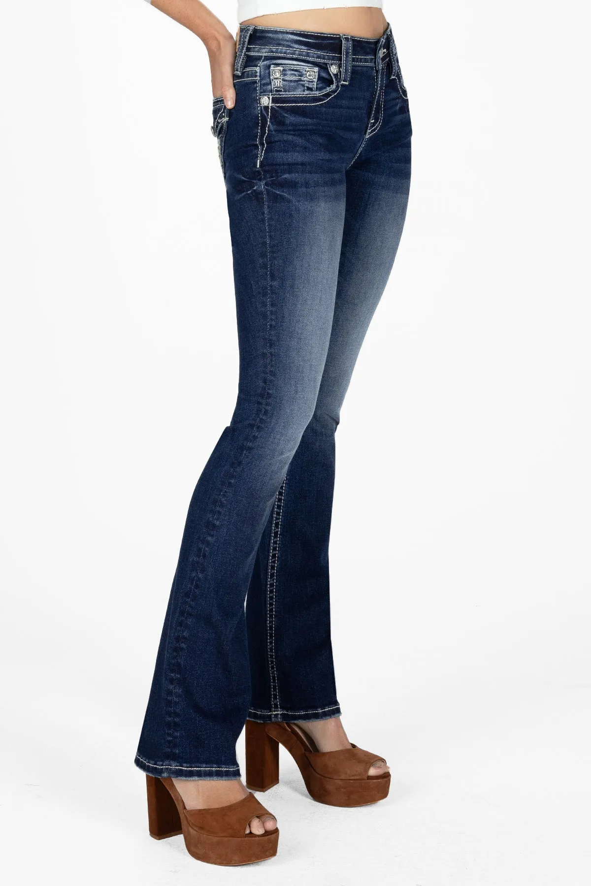 Cow Angel Wings Bootcut Jeans sold by Miss Me product image thumbnail 3