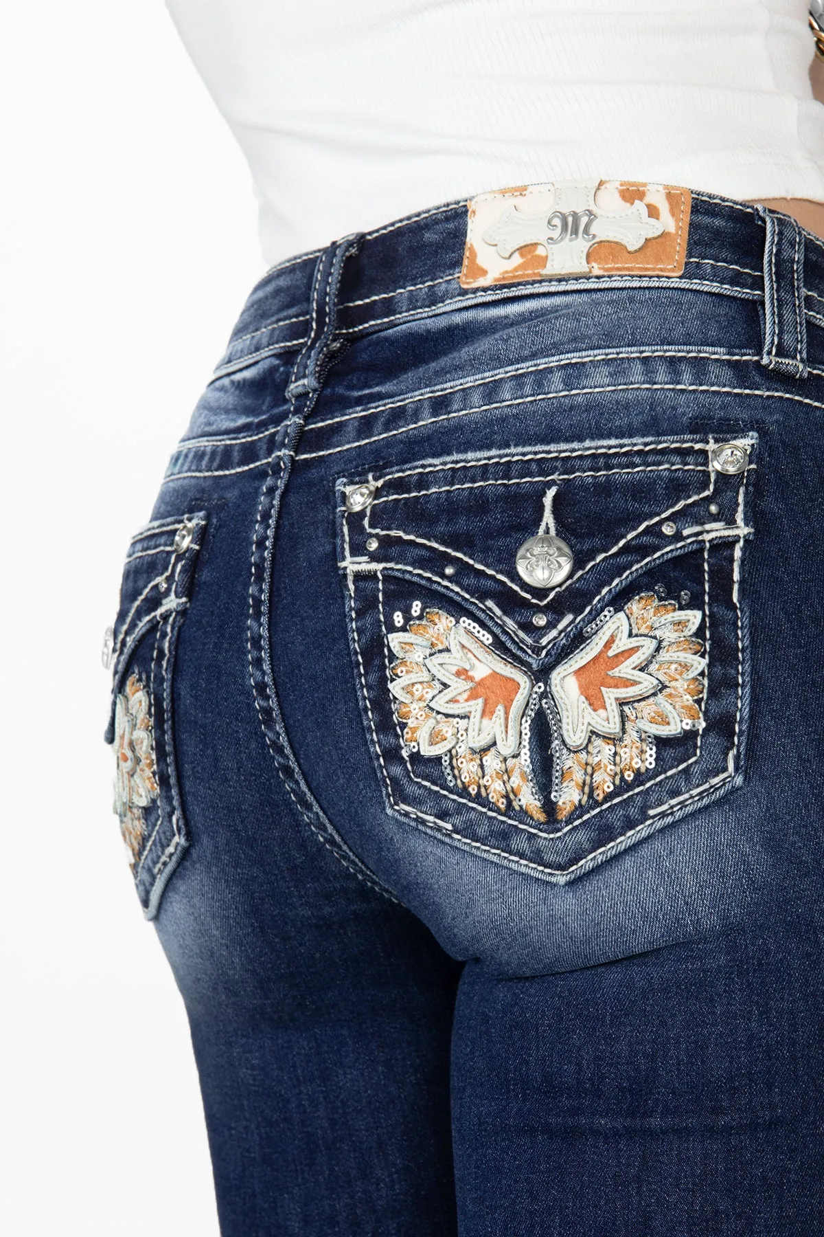 Cow Angel Wings Bootcut Jeans sold by Miss Me product image thumbnail 4