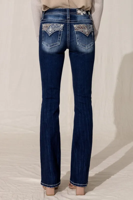 Paisley Block Bootcut Jeans sold by Miss Me