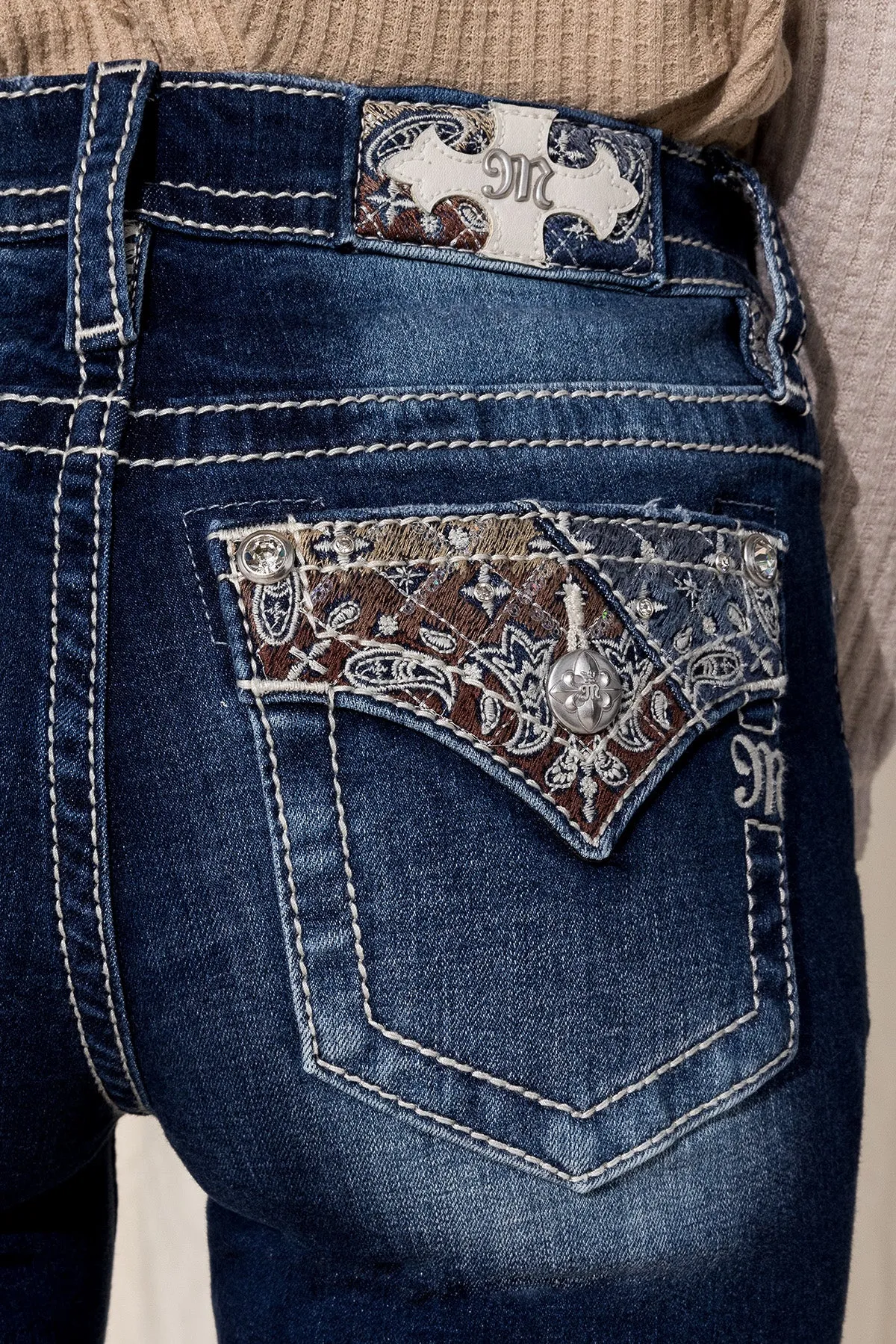 Paisley Block Bootcut Jeans sold by Miss Me product image thumbnail 4