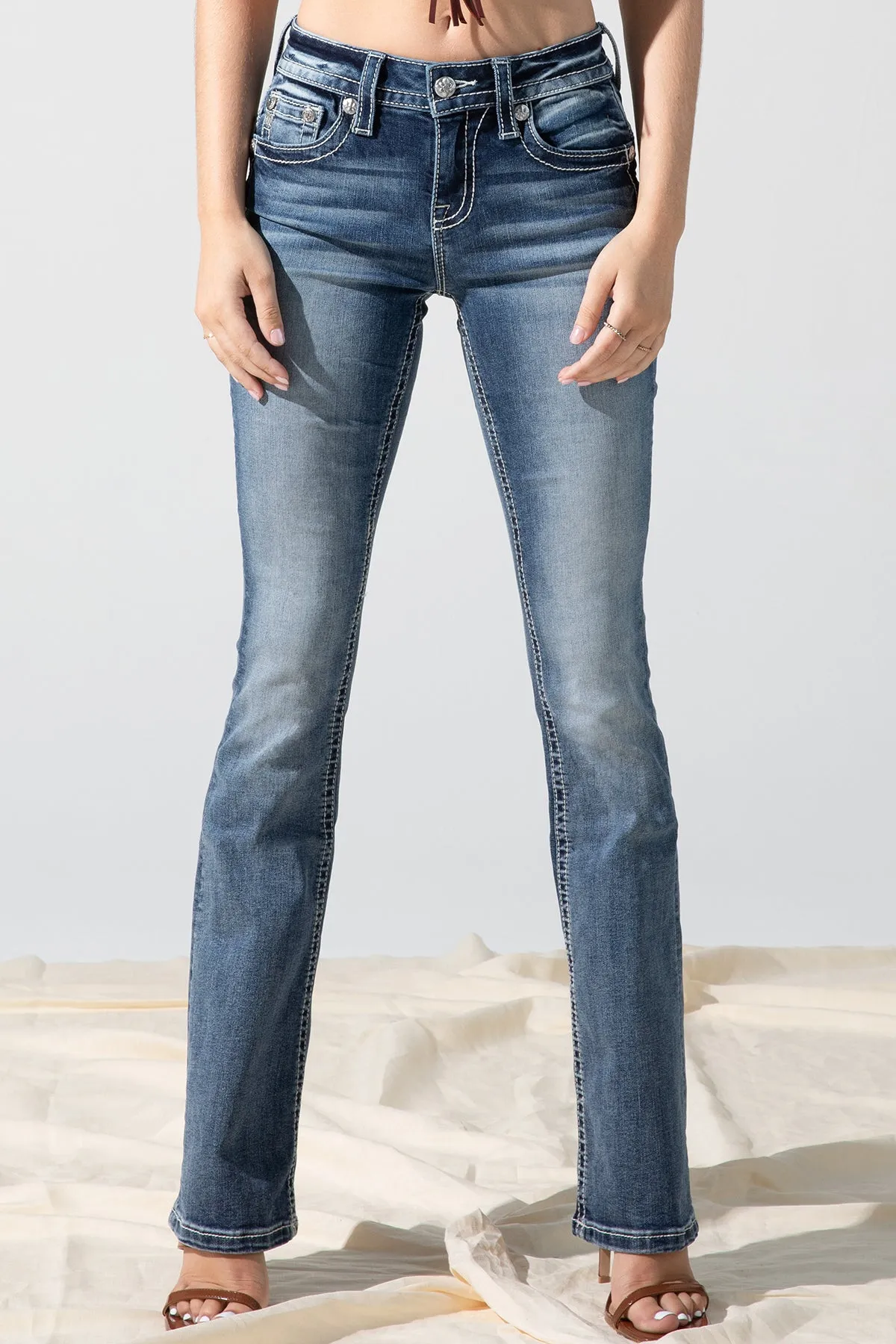 Meshy X Bootcut Jeans sold by Miss Me product image thumbnail 2