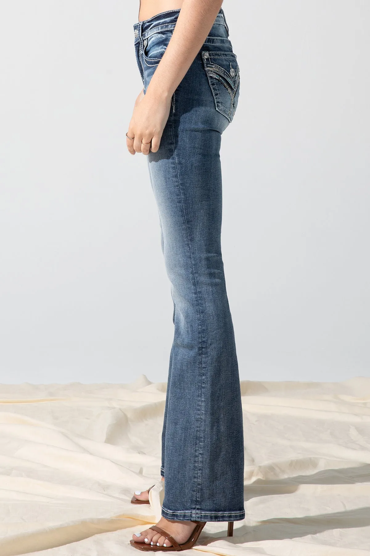 Meshy X Bootcut Jeans sold by Miss Me product image thumbnail 3