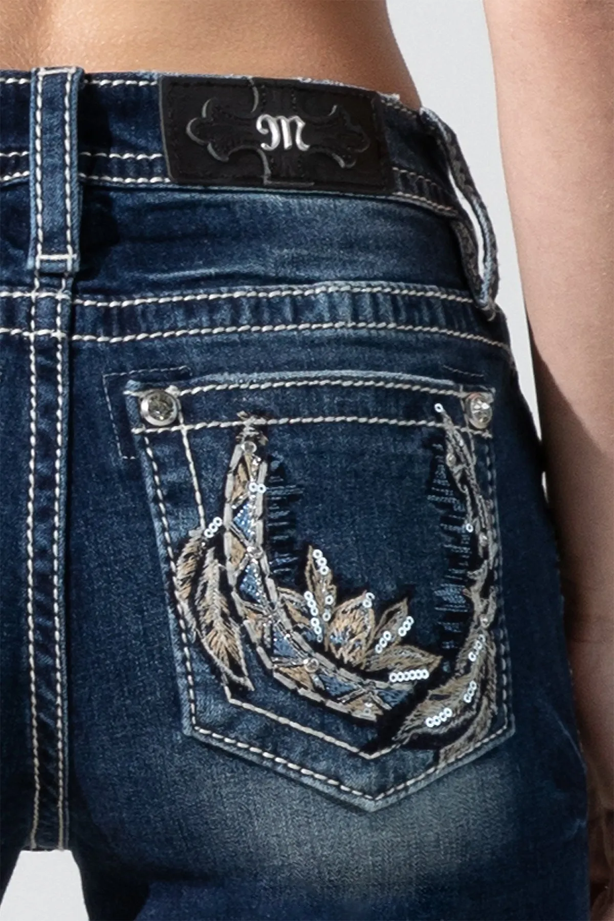 Horseshoe Effect Bootcut Jeans sold by Miss Me product image thumbnail 4