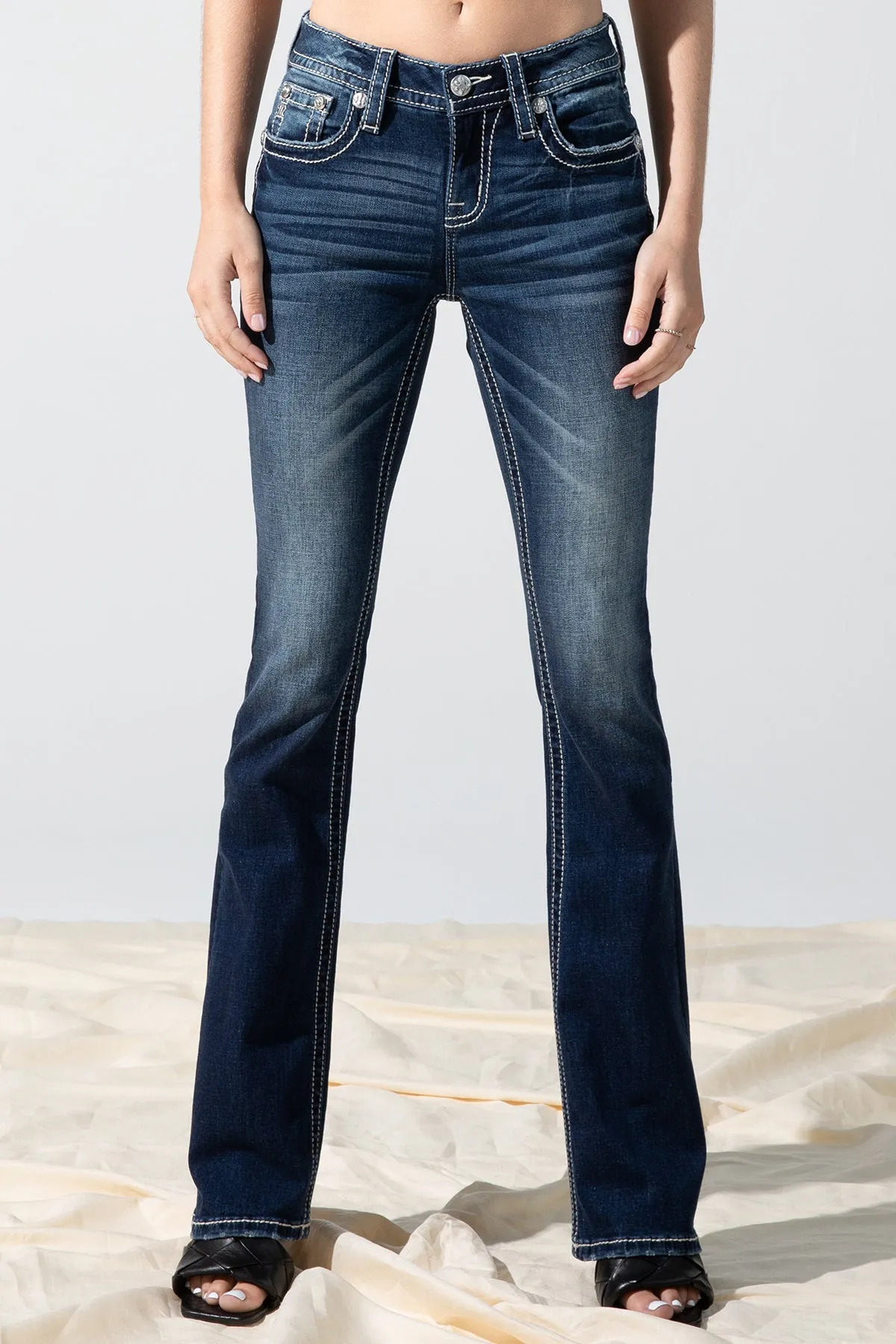 Horseshoe Effect Bootcut Jeans sold by Miss Me product image thumbnail 2