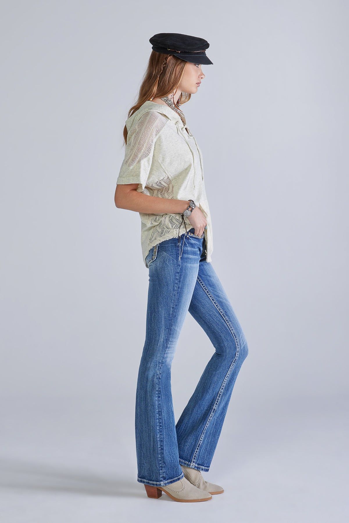 Embroidered Hoodie Top sold by Miss Me product image thumbnail 4