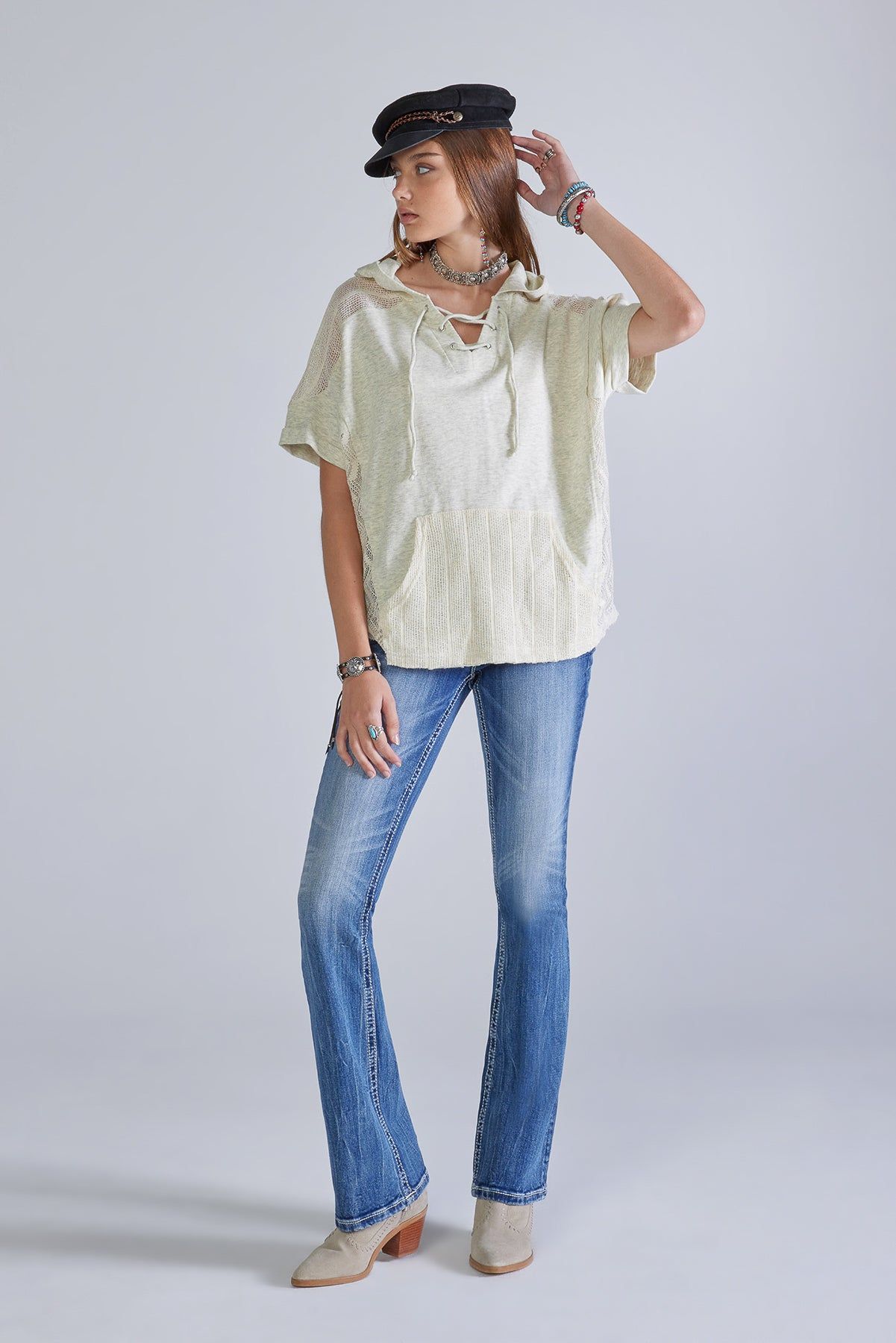 Embroidered Hoodie Top sold by Miss Me product image thumbnail 3