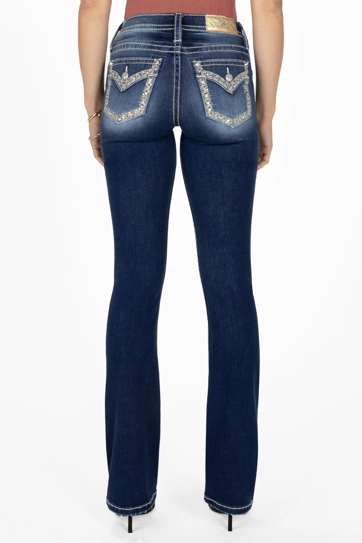 Aztec Stitch Border Bootcut Jeans sold by Miss Me