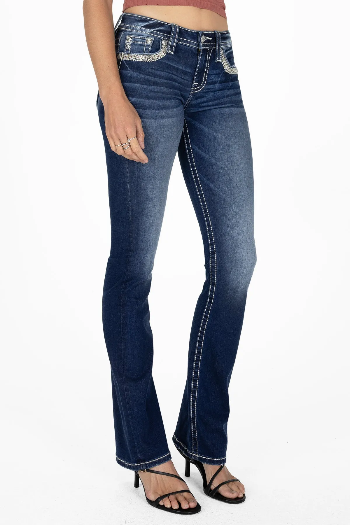 Aztec Stitch Border Bootcut Jeans sold by Miss Me product image thumbnail 3