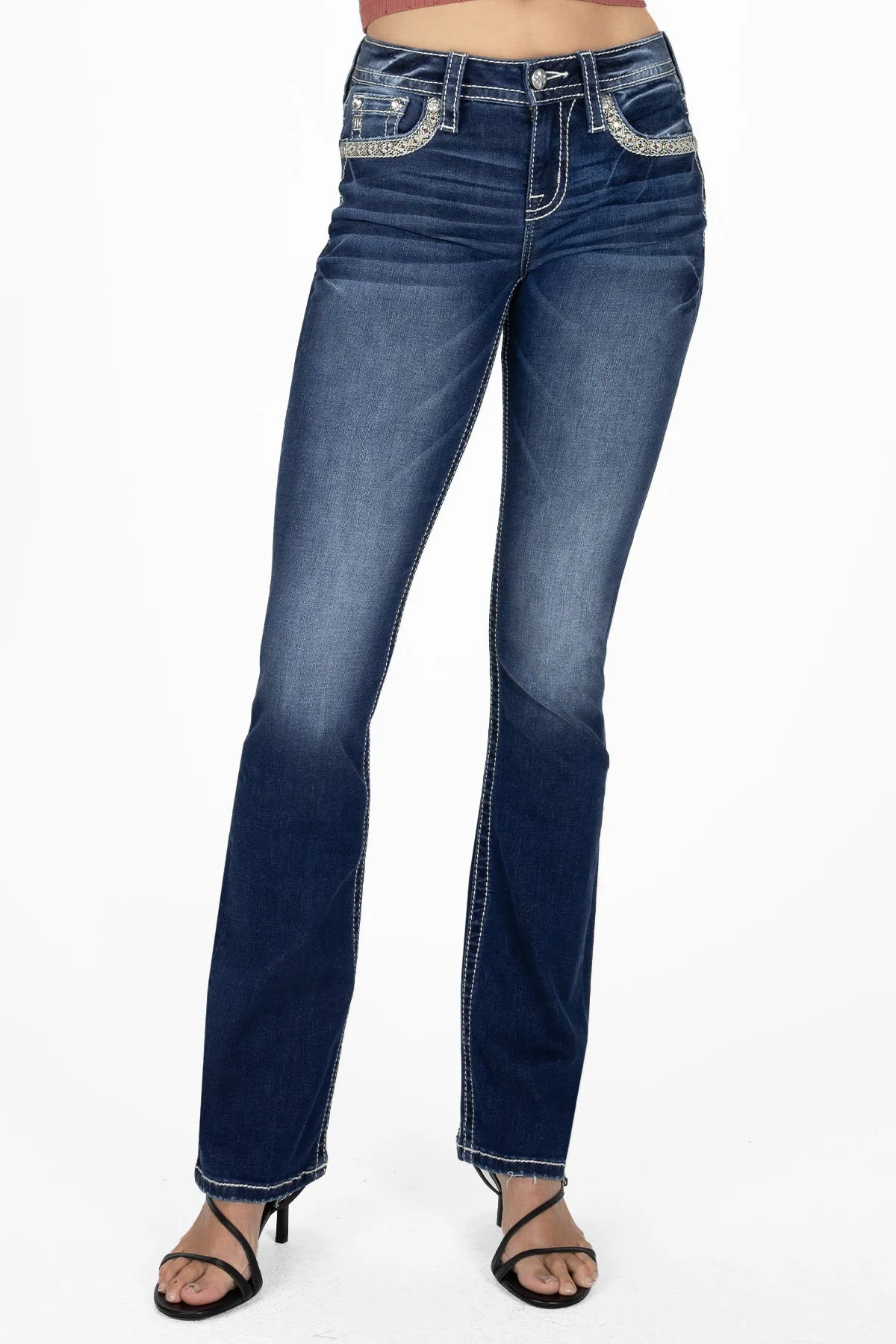 Aztec Stitch Border Bootcut Jeans sold by Miss Me product image thumbnail 2