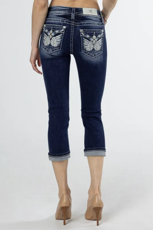 Rising Blue Capri sold by Miss Me