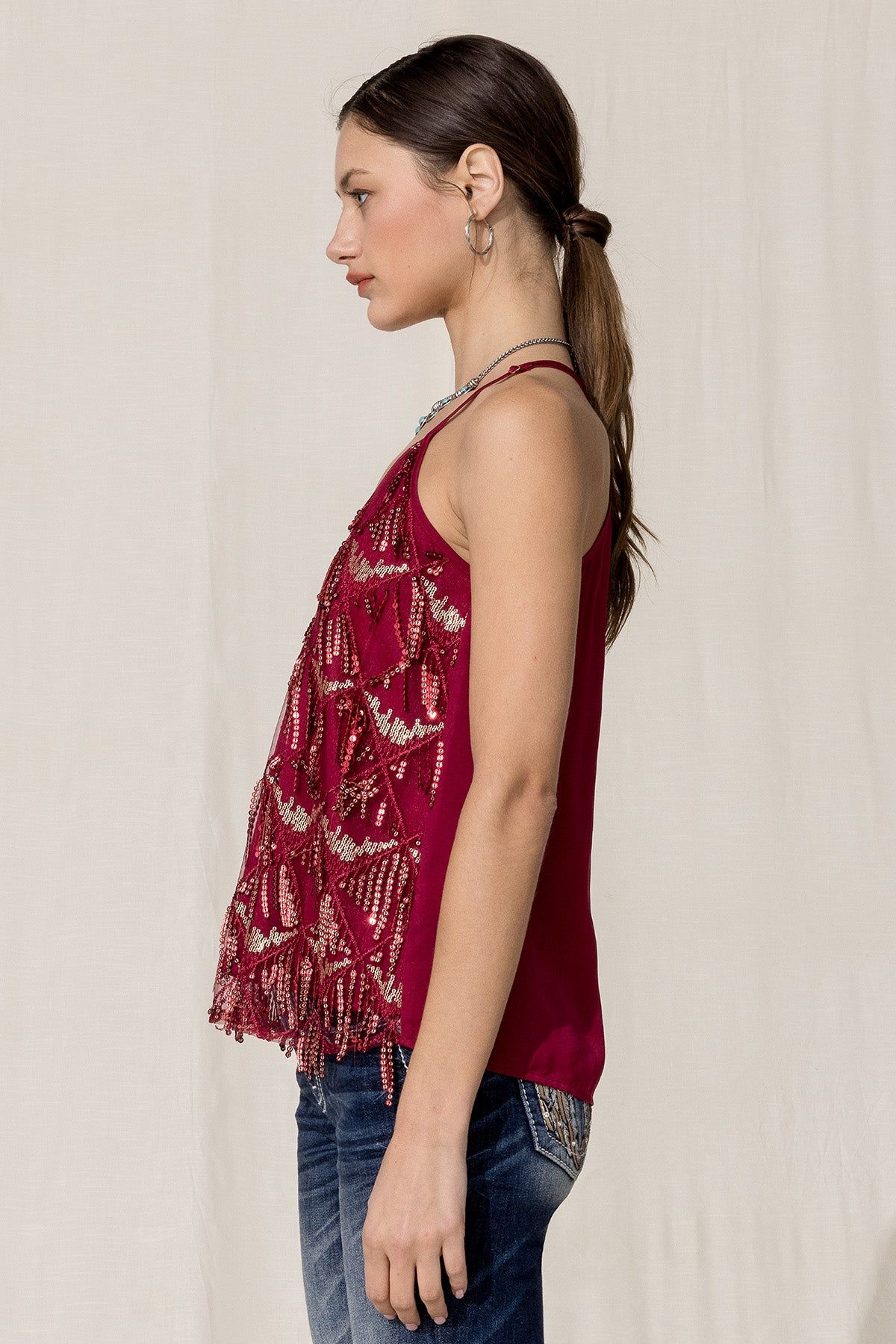 Sequin Fringe Top sold by Miss Me product image thumbnail 4