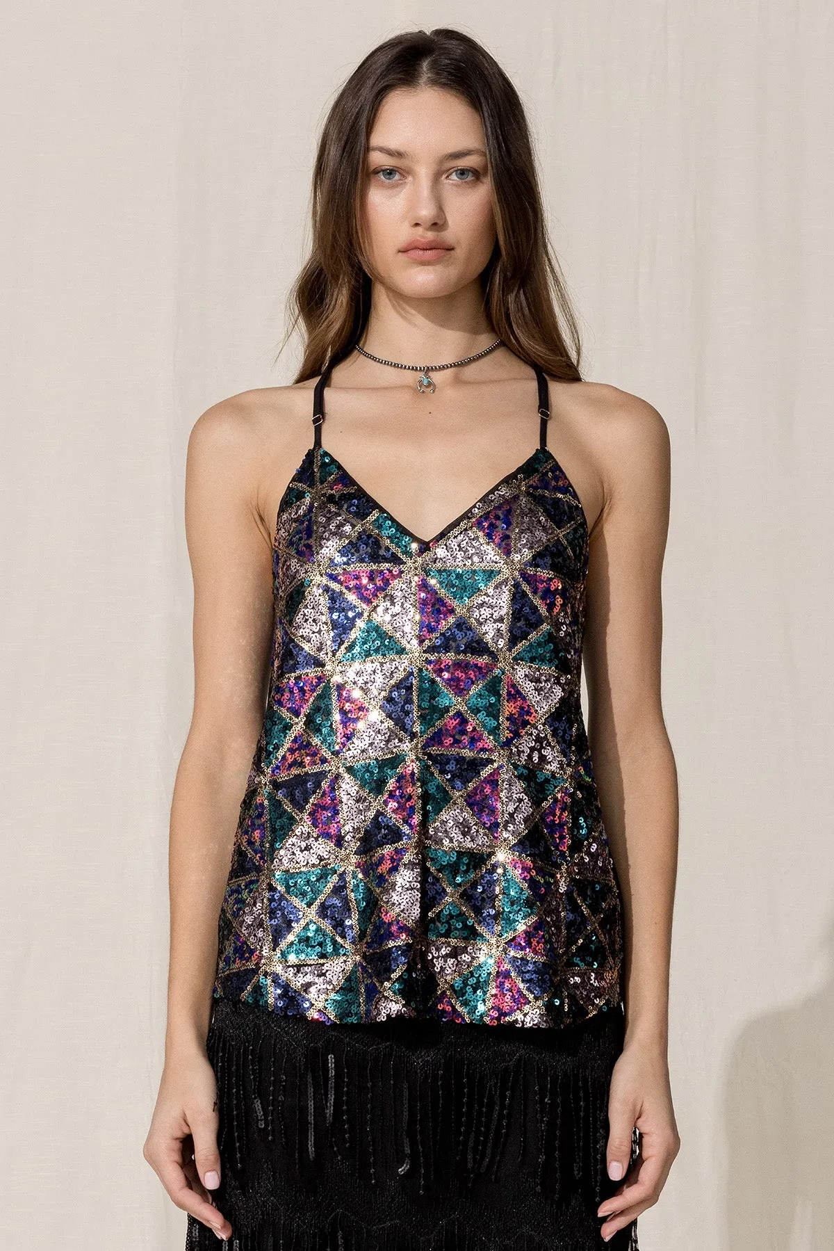 Sequin Tank Top sold by Miss Me product image thumbnail 2