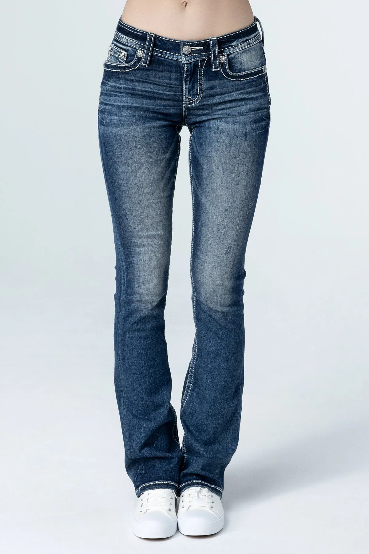 Geometric Sequin Stitch Bootcut Jeans sold by Miss Me product image thumbnail 2