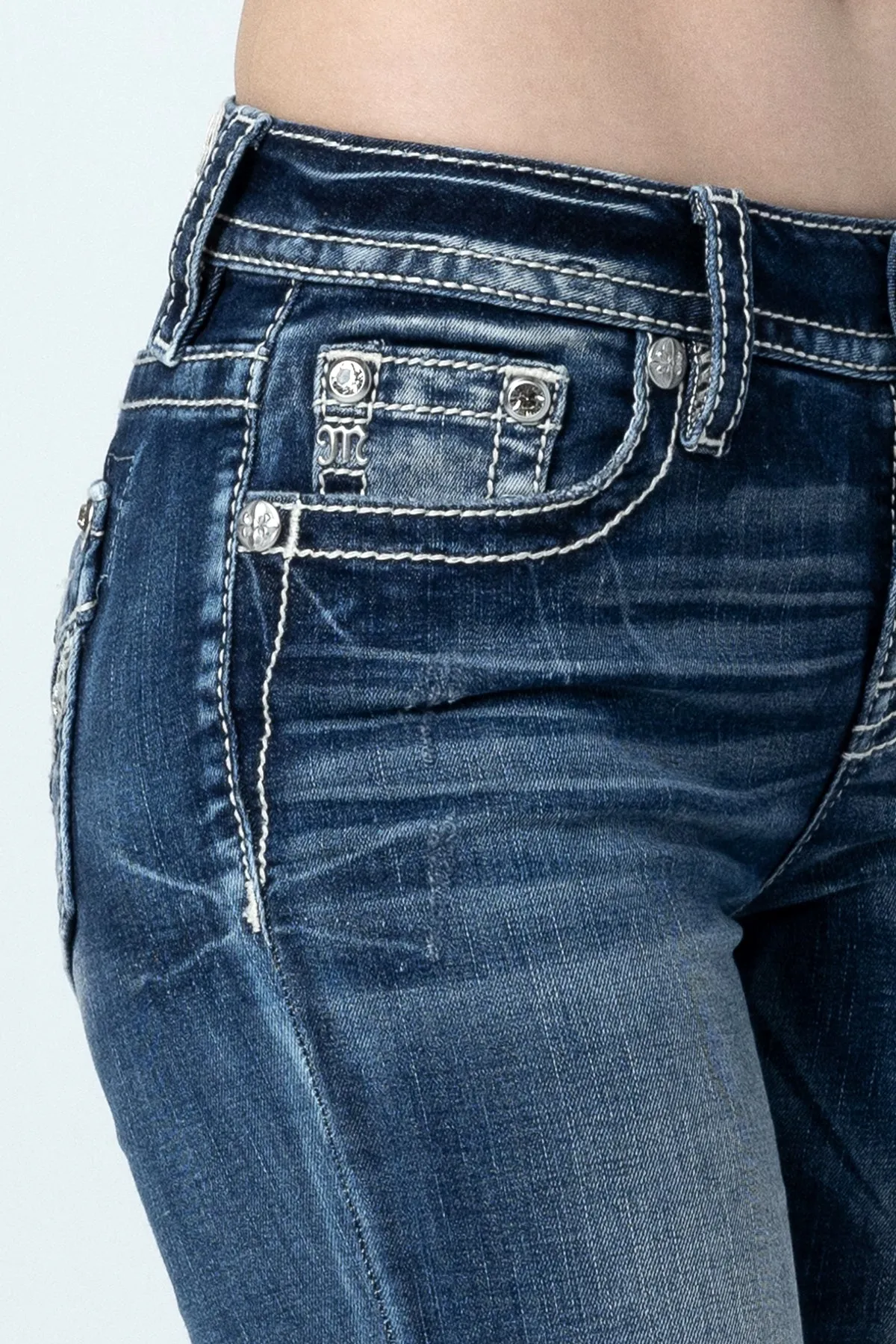 Geometric Sequin Stitch Bootcut Jeans sold by Miss Me product image thumbnail 5