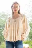Smocked L/S Blouse sold by Miss Me