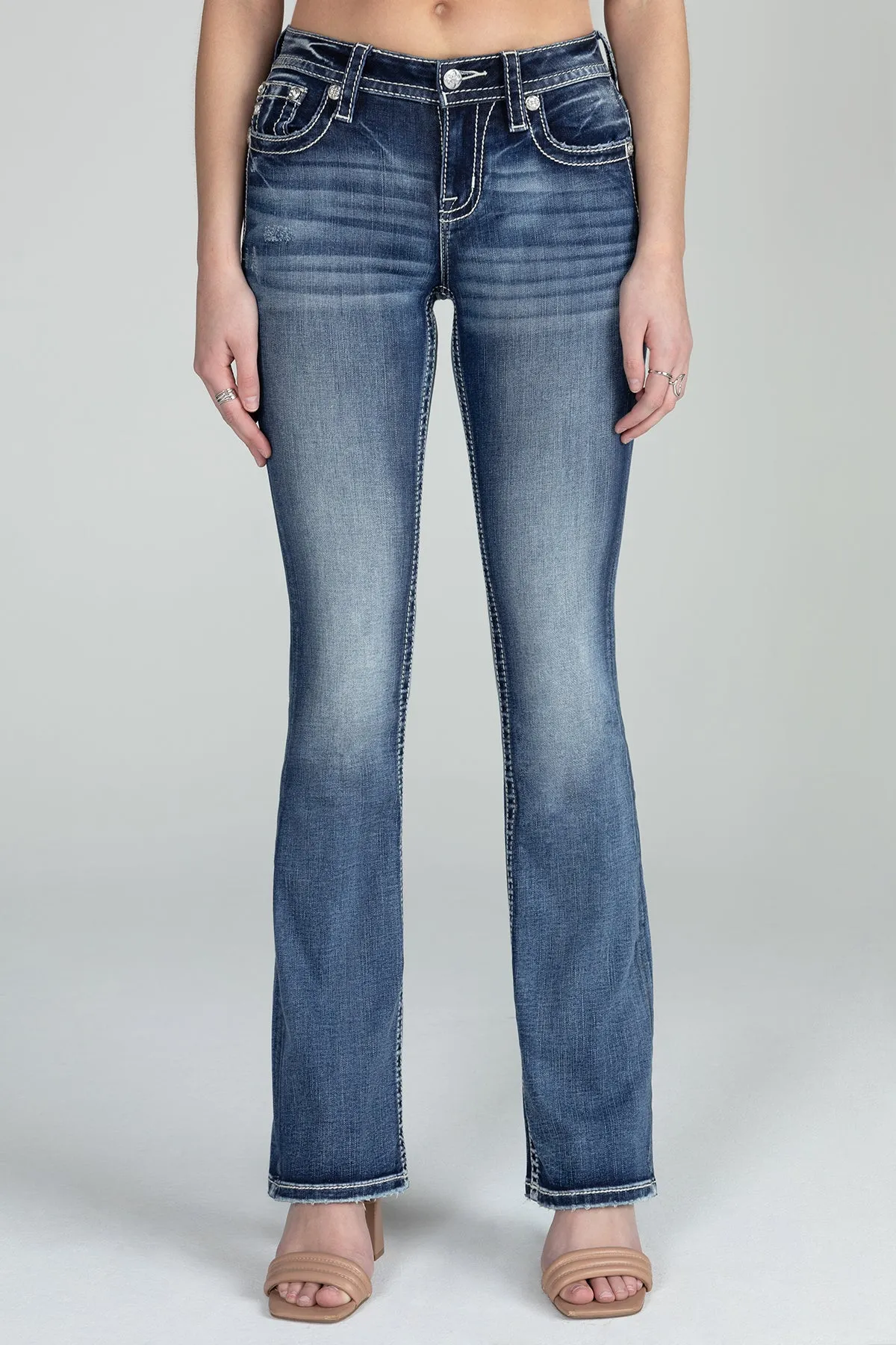 Cross In A Flower Field Bootcut Denim sold by Miss Me product image thumbnail 2