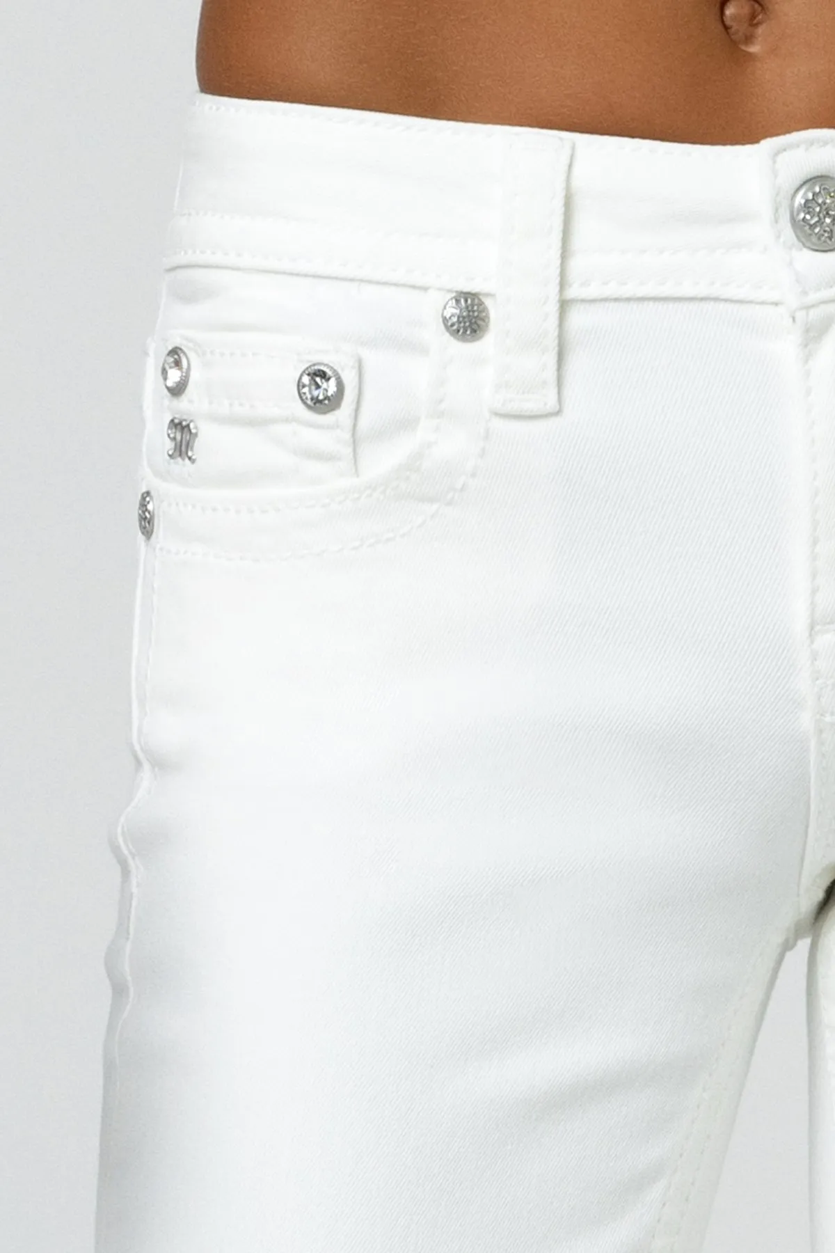 White Horseshoe Bootcut Jeans sold by Miss Me product image thumbnail 4