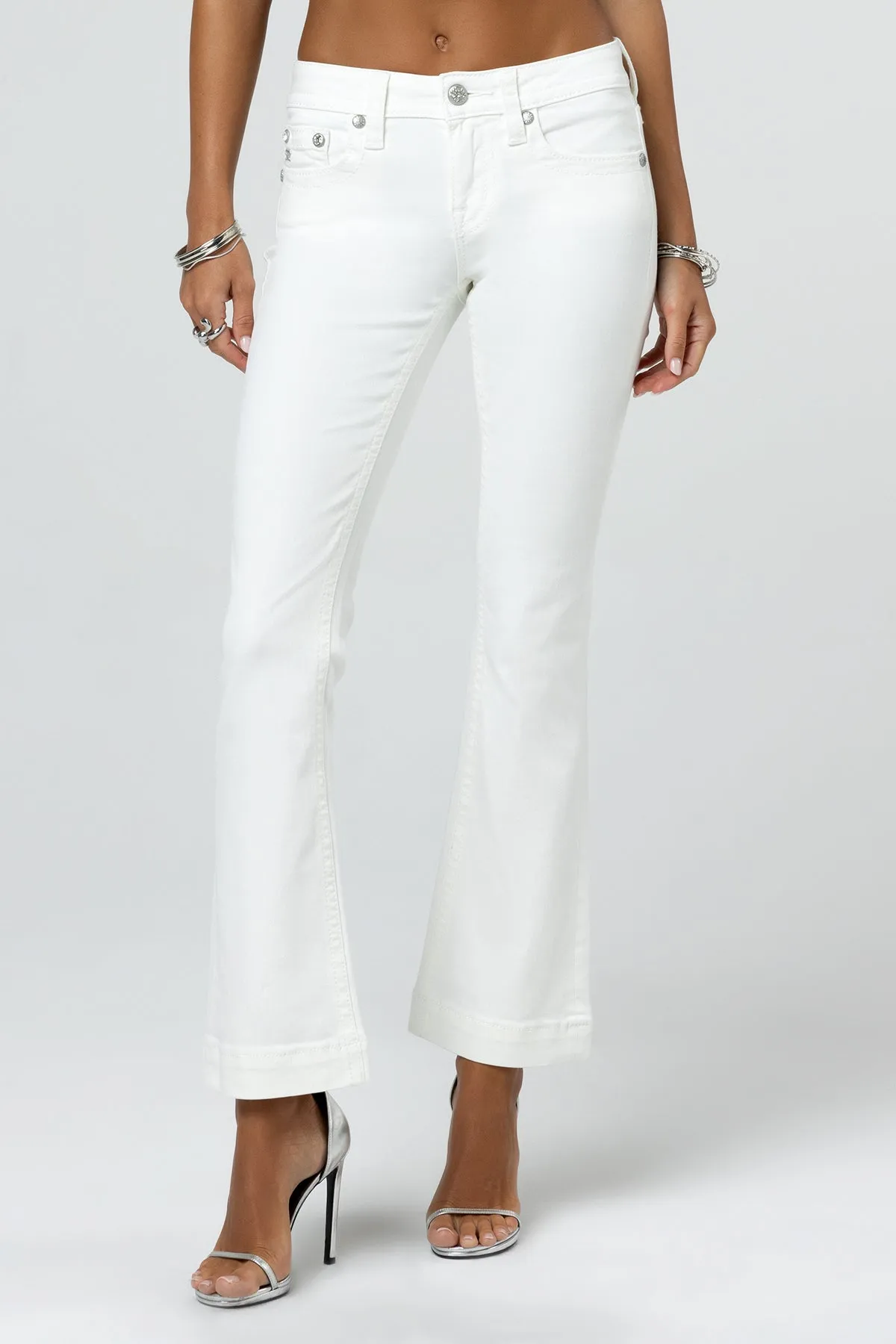 White Horseshoe Bootcut Jeans sold by Miss Me product image thumbnail 2