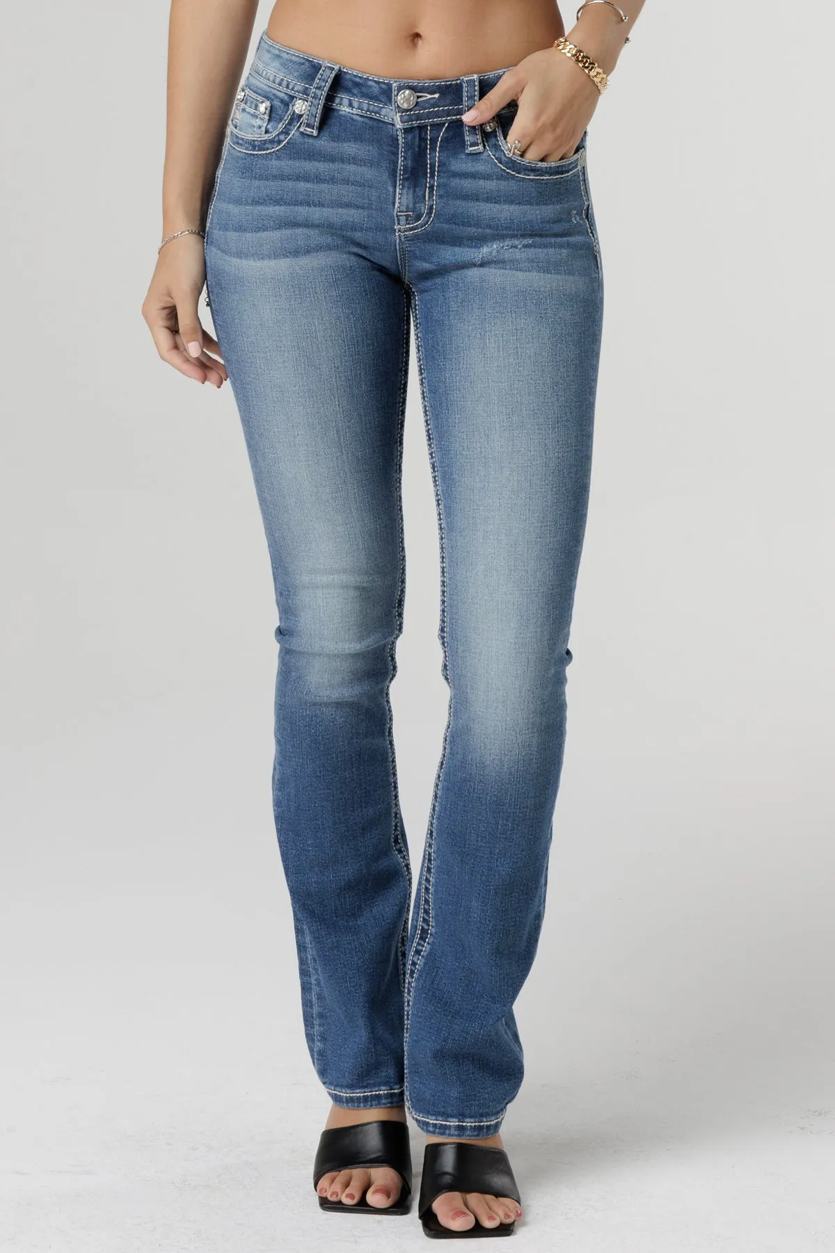 Vernal Fleur De Lis Bootcut Jeans sold by Miss Me product image thumbnail 3