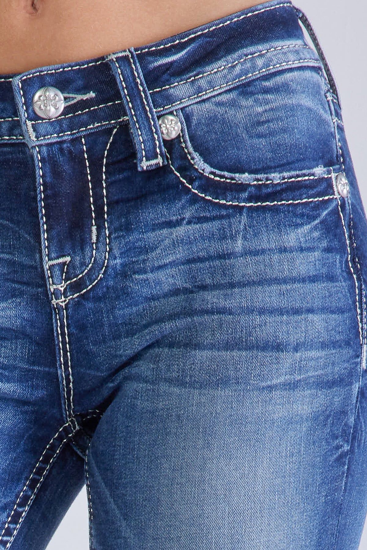 Fleur Life Low Rise Bootcut Jeans sold by Miss Me product image thumbnail 6