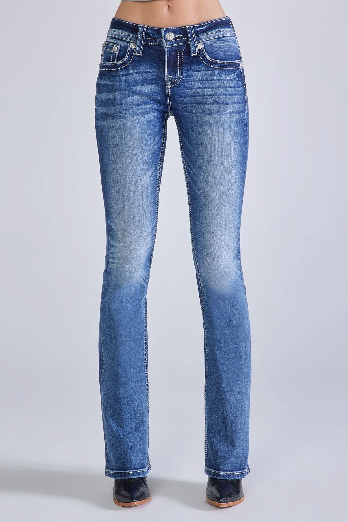 Fleur Life Low Rise Bootcut Jeans sold by Miss Me product image thumbnail 4