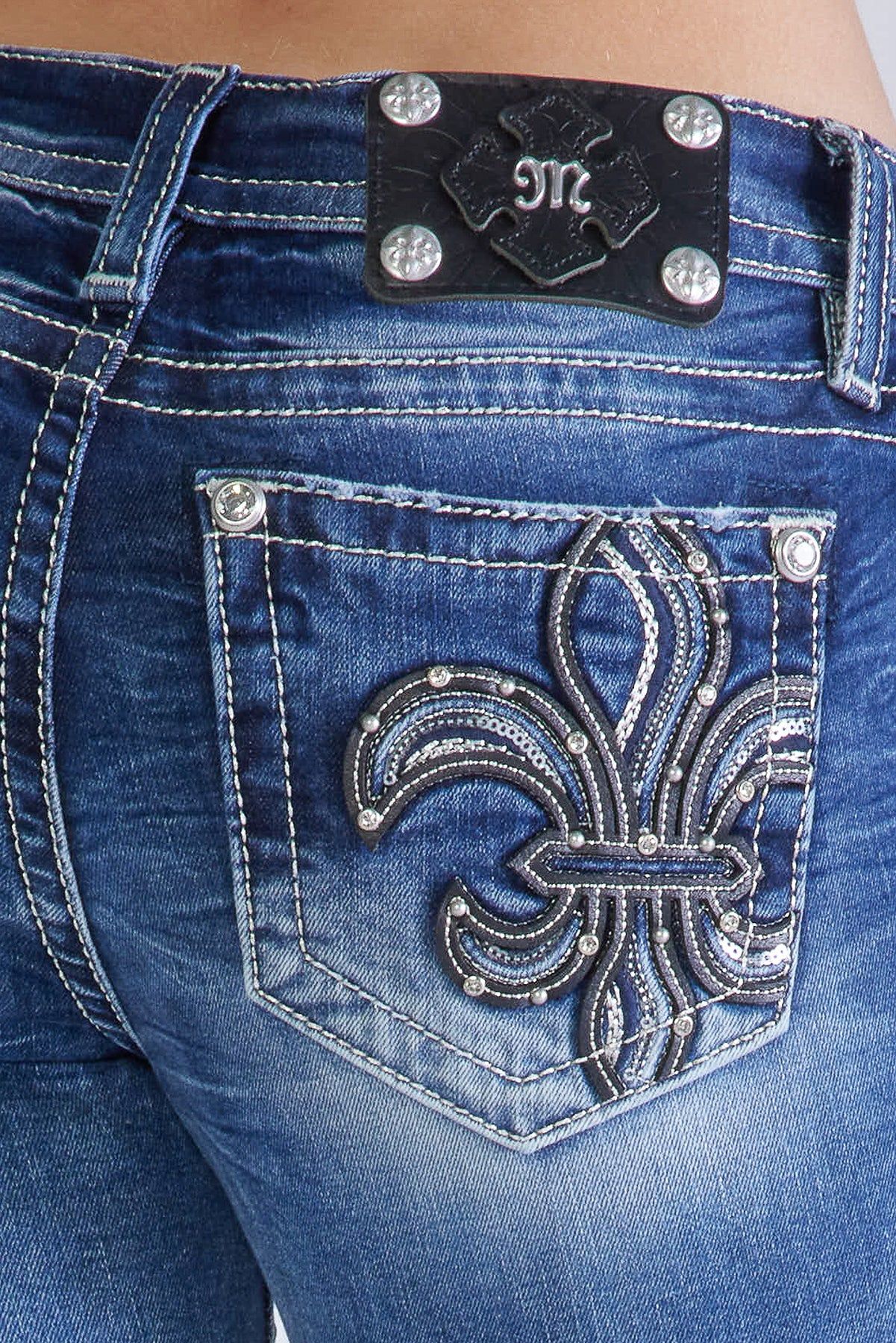 Fleur Life Low Rise Bootcut Jeans sold by Miss Me product image thumbnail 5