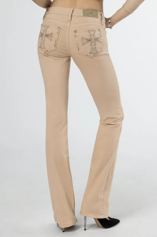 Subtle Cross Bootcut Jeans sold by Miss Me