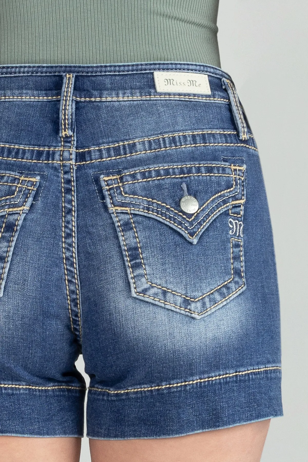 Front Button High Rise Shorts sold by Miss Me product image thumbnail 2