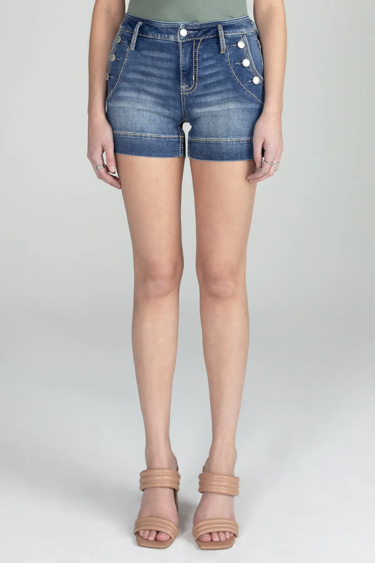 Front Button High Rise Shorts sold by Miss Me product image thumbnail 3