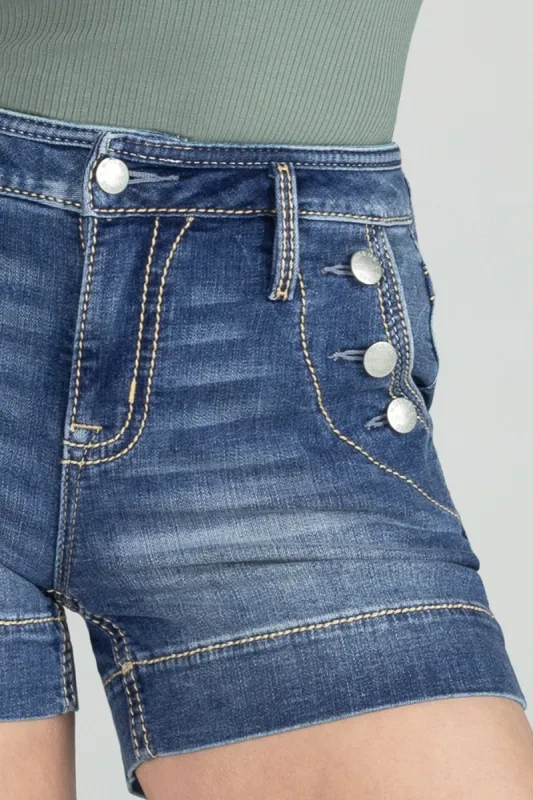 Front Button High Rise Shorts sold by Miss Me