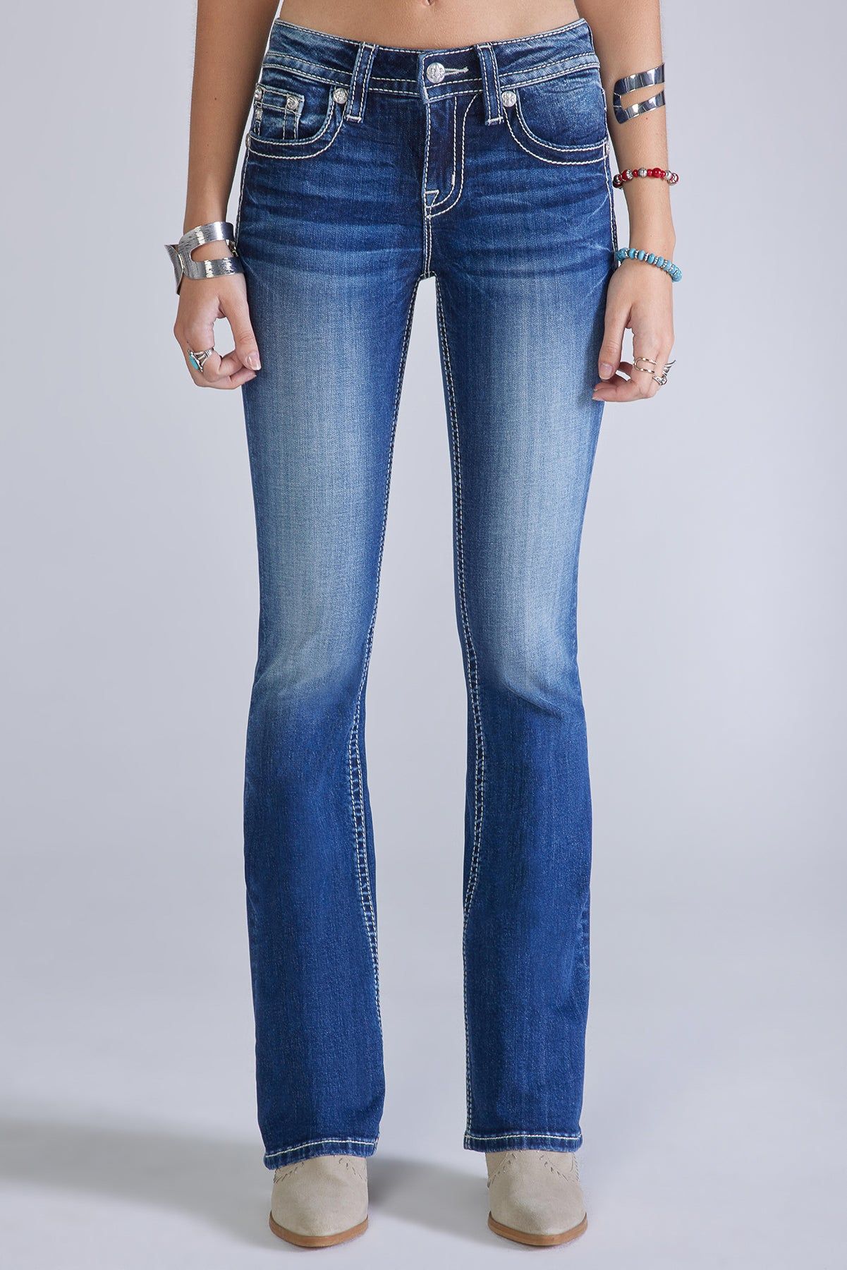 Hidden Floral Bootcut Jeans sold by Miss Me product image thumbnail 4