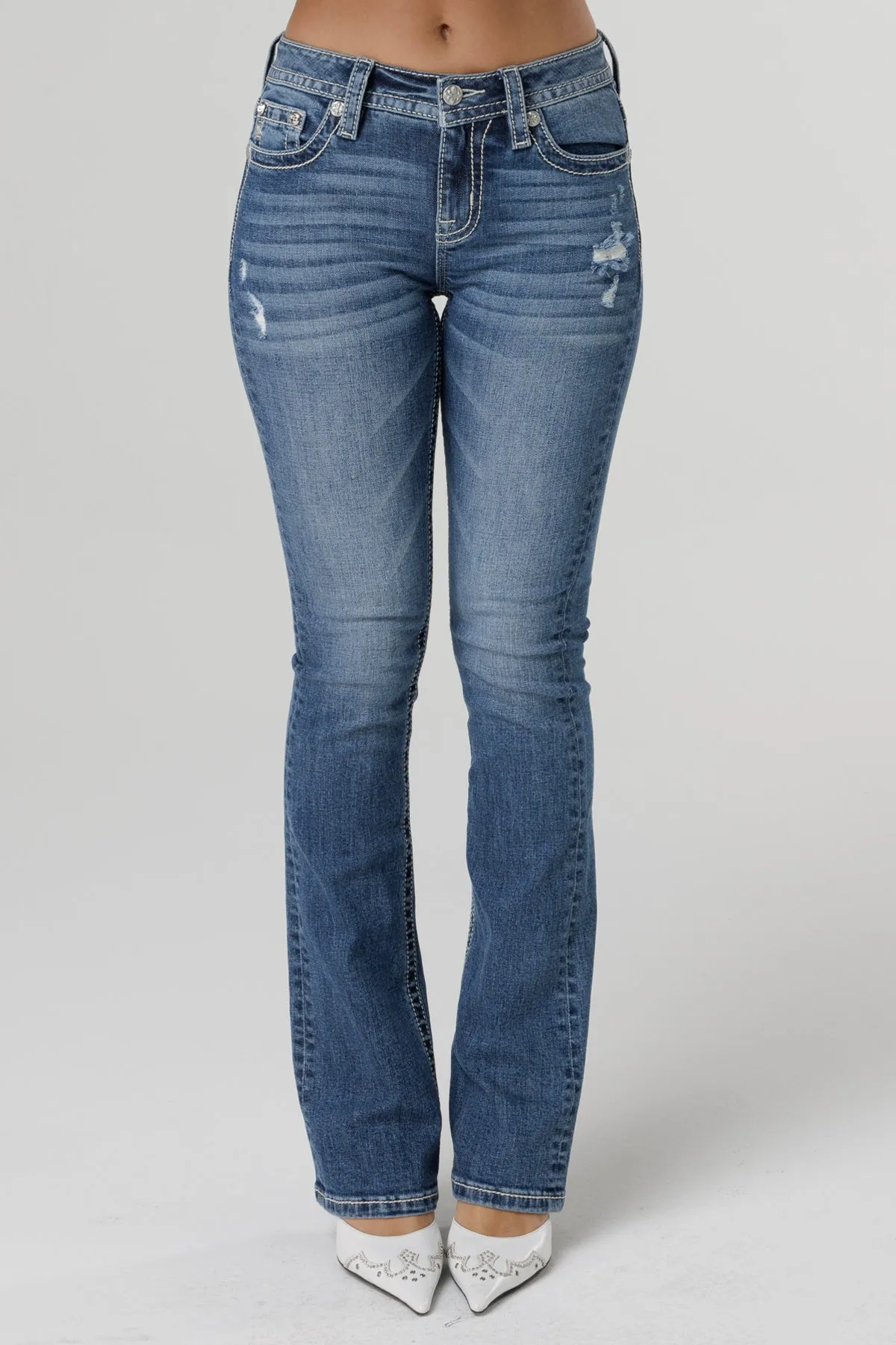 Glistening Cross Bootcut Jeans sold by Miss Me product image thumbnail 2