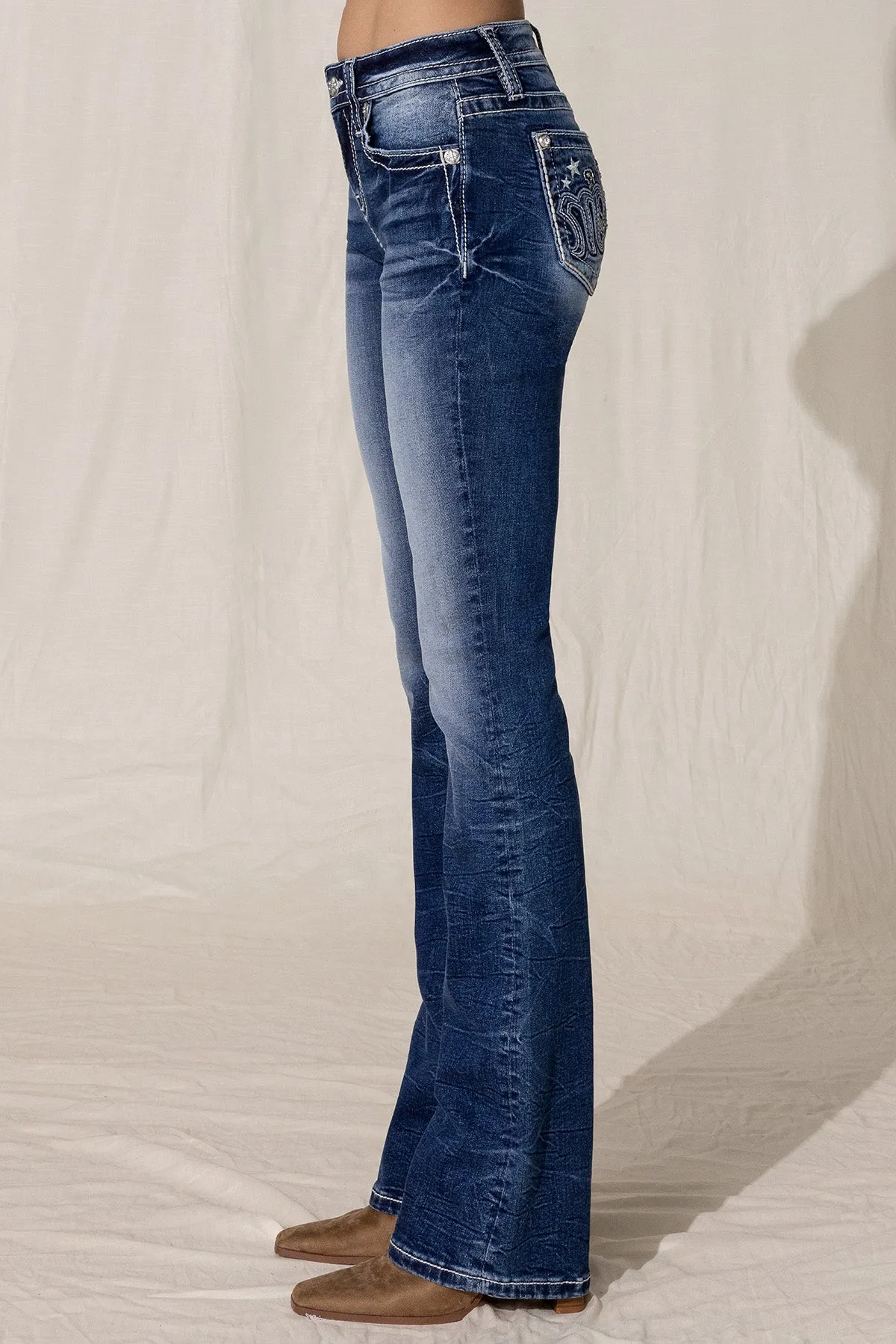 Western Classic Logo Bootcut Jeans sold by Miss Me product image thumbnail 3