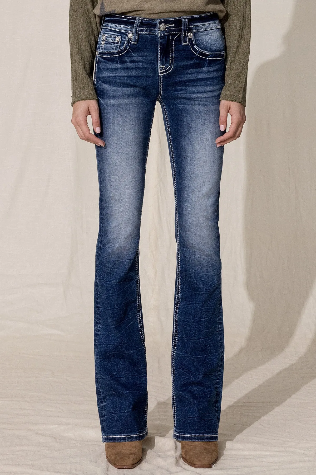 Western Classic Logo Bootcut Jeans sold by Miss Me product image thumbnail 2