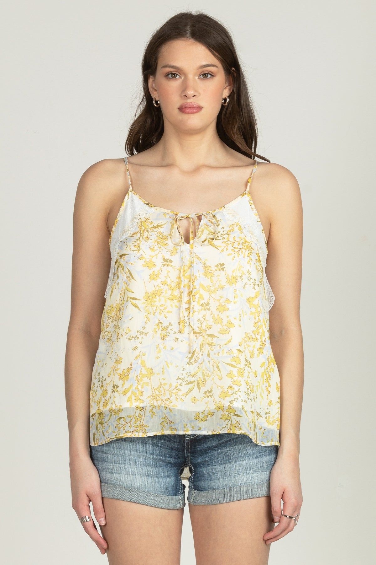Multi Floral Lace Cami sold by Miss Me product image thumbnail 3