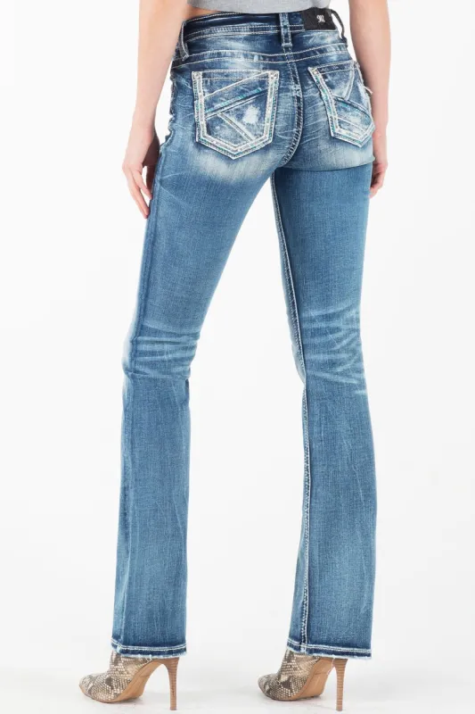 Pieces of Me Bootcut Jeans sold by Miss Me